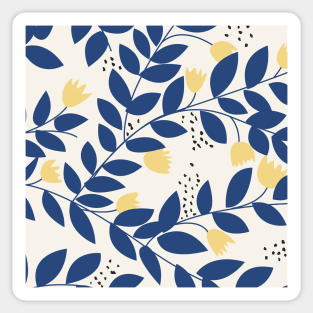 Blue Leafs Sticker